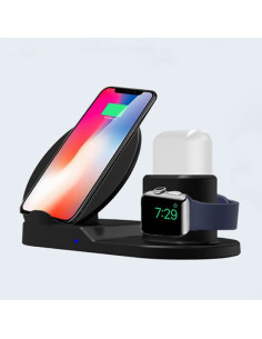 15W 3 in 1 wireless charger, black 5/9V, Qi 2