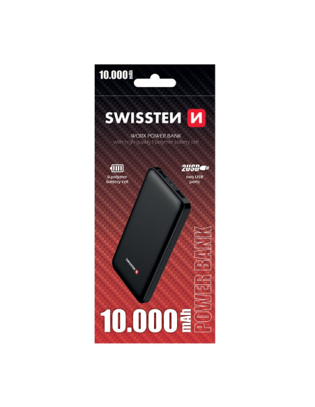 10.000mAh 2,4A 2xUSB Nero 10.000mAh 2,4A 2xUSB Nero