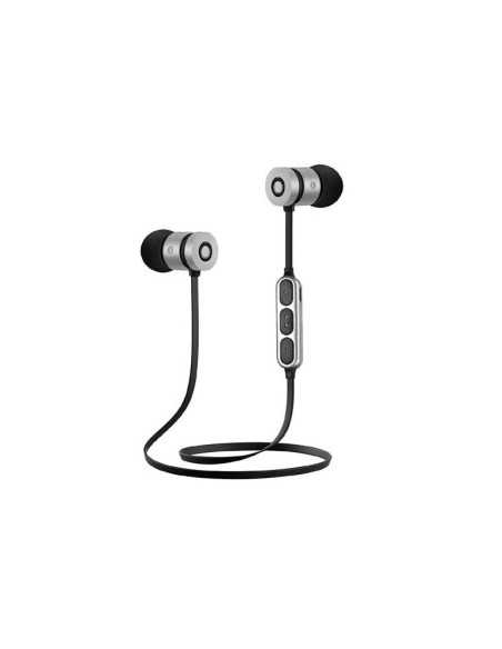 W2, magnetici, microfono, black-silver, sport