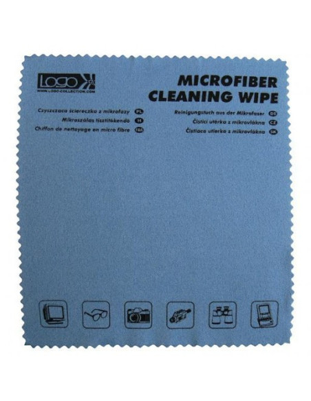 Salvietta in microfibra, with printing, gossamer, 15x17cm, blue