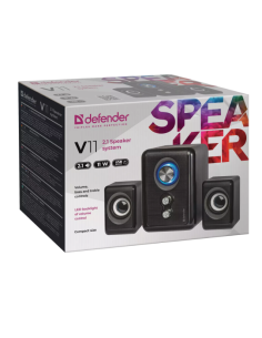 V11 CASSE 2.1, NERO 11W 2