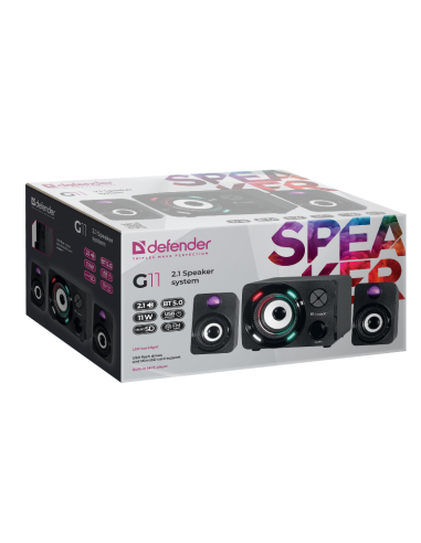 G11 CASSE BLUETOOTH 2.1 11W Light/FM/TF/USB/AUX