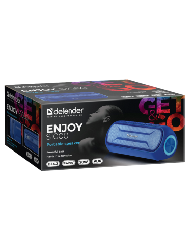 ENJOY S1000, CASSA BLUETOOTH 4.2, 20W, BLUE