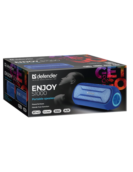ENJOY S1000, CASSA BLUETOOTH 4.2, 20W, BLUE
