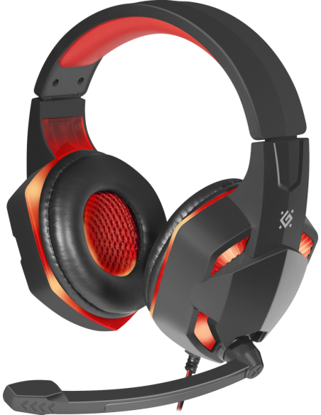 WARHEAD G-370, CUFFIE CON MICROFONO, LED ROSSO WARHEAD G-370, CUFFIE CON MICROFONO, LED ROSSO