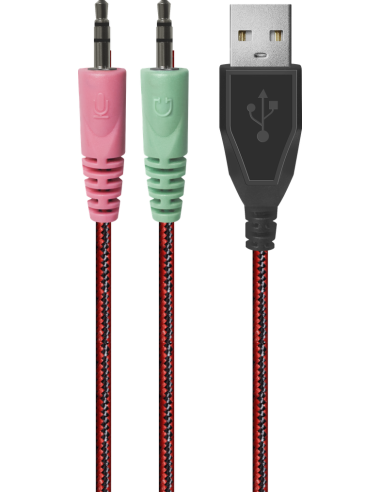 WARHEAD G-370, CUFFIE CON MICROFONO, LED ROSSO