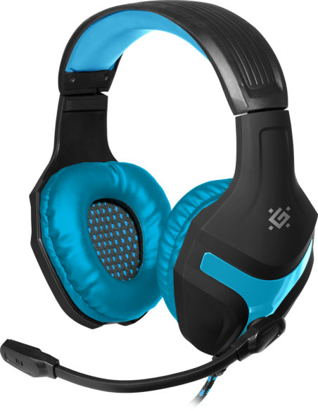 SCRAPPER 500, CUFFUIE GAMING CON MICROFONO, NERO/BLUE