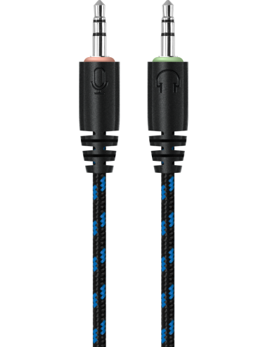 SCRAPPER 500, CUFFUIE GAMING CON MICROFONO, NERO/BLUE