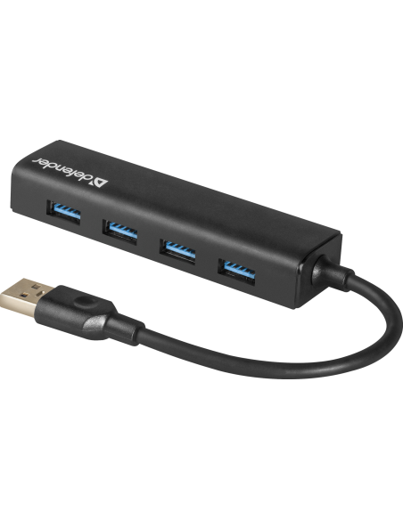 QUADRO EXPRESS, HUB USB 3.0, 4 PORTE, NERO