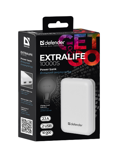 EXRALIFE POWER BANK 10000mAh, BIANCO