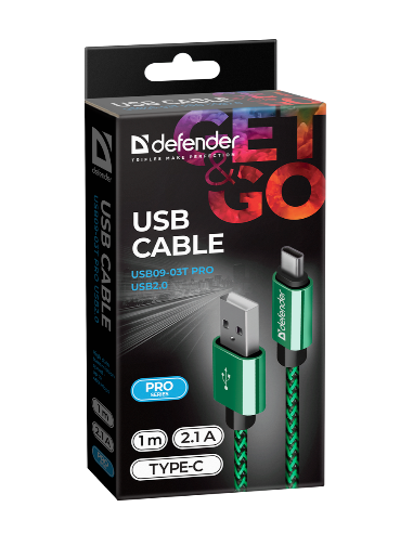 1,00 mt USB - USB-C, VERDE