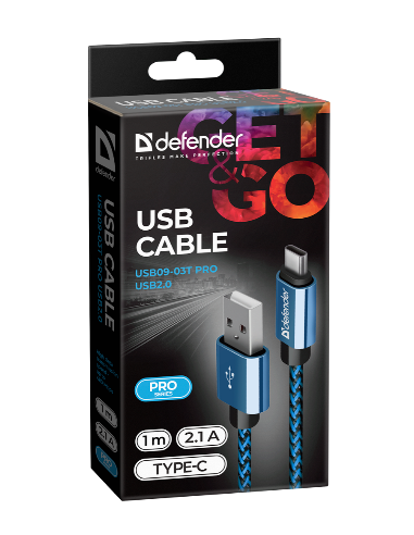 1,00 mt USB - USB-C, BLUE