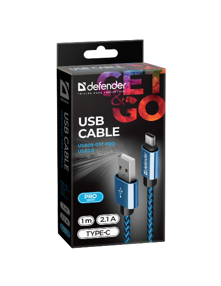 1,00 mt USB - USB-C, BLUE