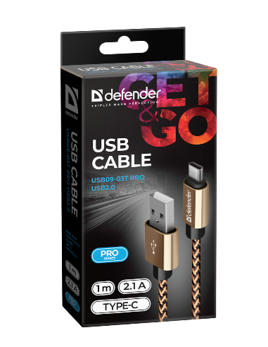 1,00 mt USB - USB-C ORO