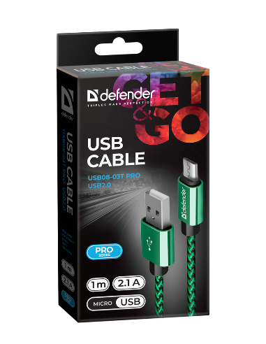 1,00 mt USB - MicroUSB, VERDE