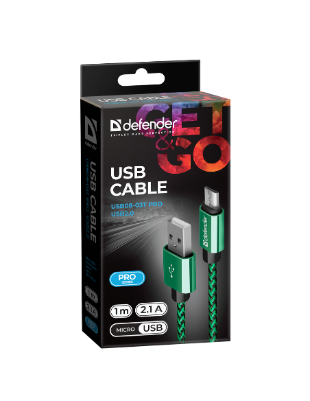 1,00 mt USB - MicroUSB, VERDE