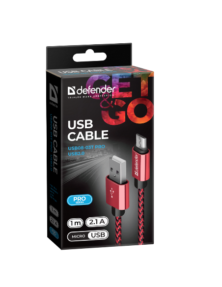 1,00 mt USB - MicroUSB, ROSSO 1,00 mt USB - MicroUSB, ROSSO