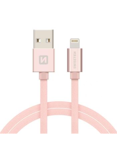 1,20 mt Lightning DATA CABLE Tessuto Pink