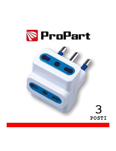 Adattatore 3pos bipasso spina 16A