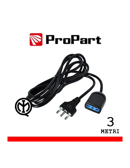 3,0 mt Prolunga bipasso spina16A nera