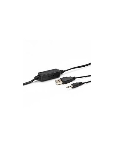 Loudspeakers 2.0 5W volume control, black, USB+3.5mm Jack