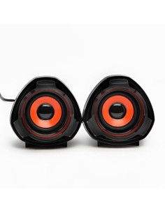 Loudspeakers 2.0 5W volume control, black, USB+3.5mm Jack 2
