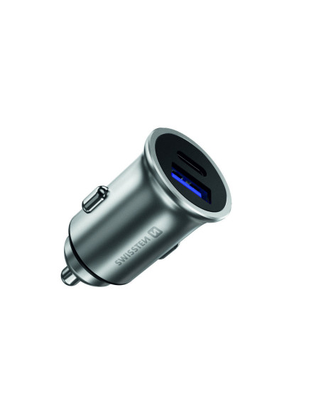 Car Charger, Metal, 36W, USB-A, USB-C